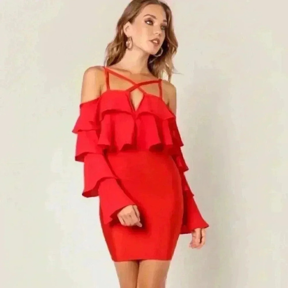 RED Bodycon Dress - Picture 1 of 4